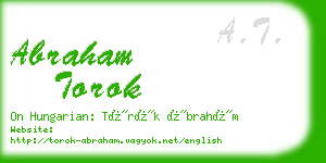 abraham torok business card