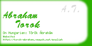 abraham torok business card
